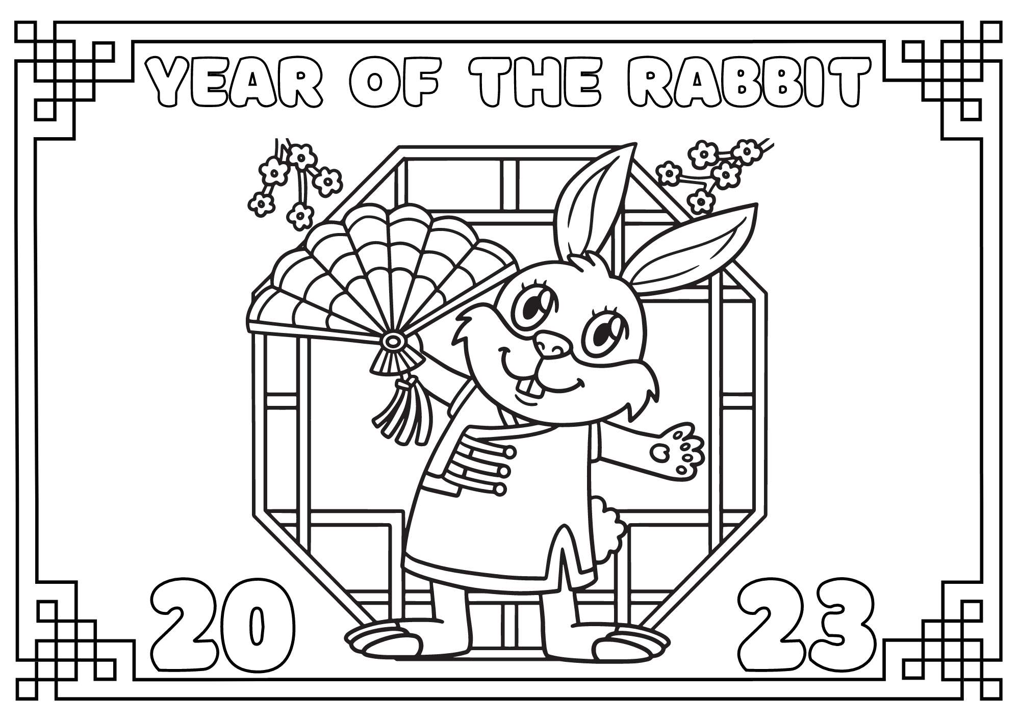 2023Chinese (Lunar) New Year. Year of the Rabbit Free PDF Download